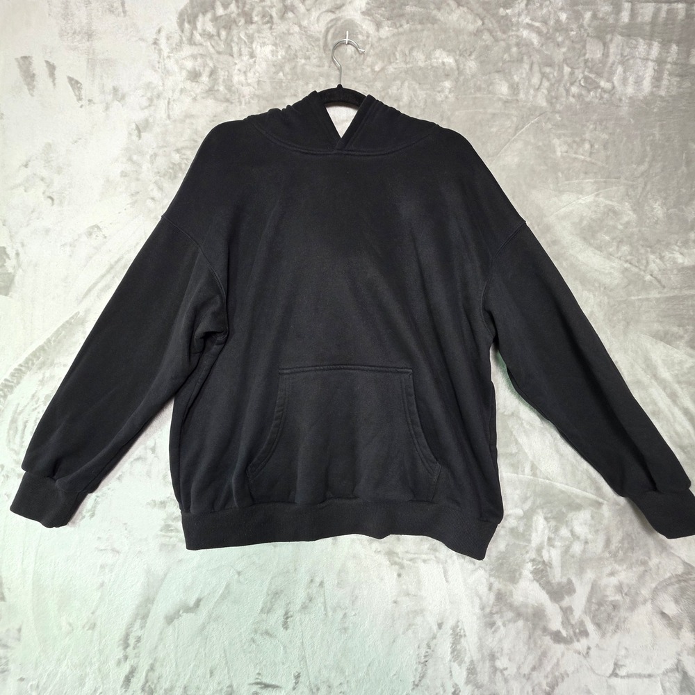 Trendy Queen Womens Oversized Hoodie Black Fleece Sweatshirt SZ240808 Small